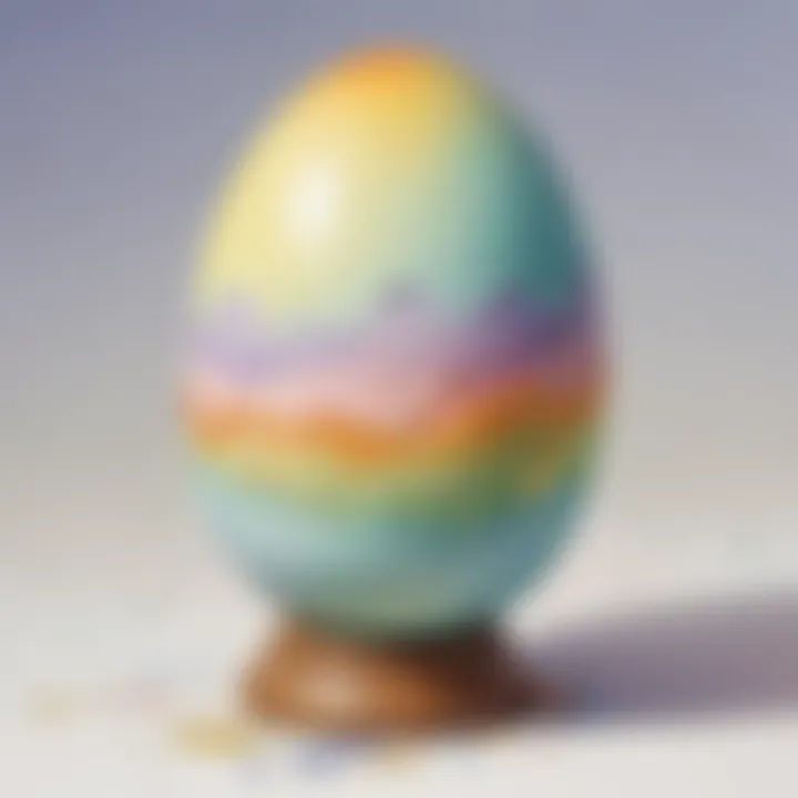 Pastel watercolor Easter egg creation