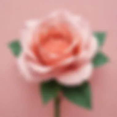 Blossoming Beauty Elegant paper rose craft in bloom