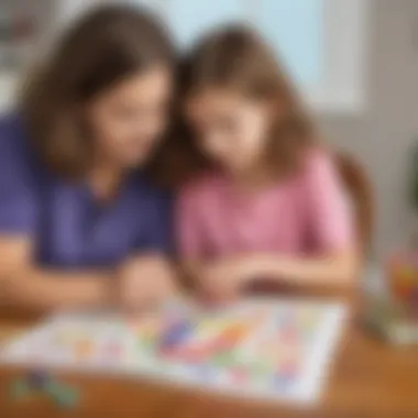 Exploring the Jelly Bean Prayer Together Parent and child exploring the Jelly Bean Prayer coloring sheet together