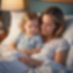 Parent comforting 16-month-old toddler during bedtime