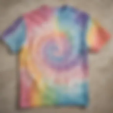 Pastel Tie-Dye Shirt Design with Organic Motifs