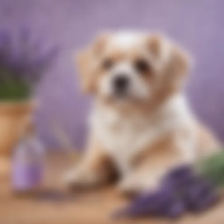 Pet Grooming with Lavender Oil Infusion
