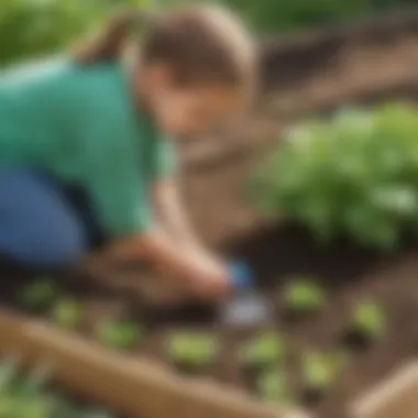 Nurturing New Growth Watering new seeds in a garden bed