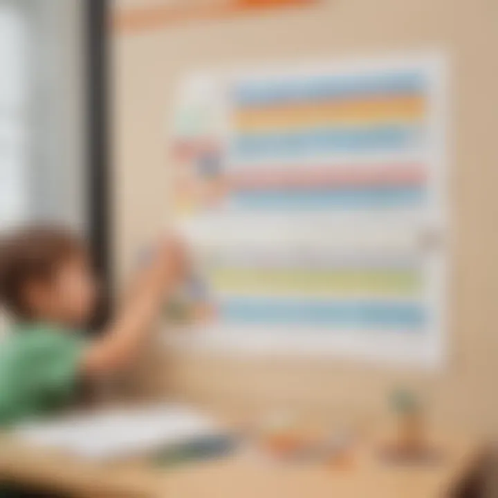 Illustration showcasing the organization and structure brought by pre-K daily sheets in early childhood education