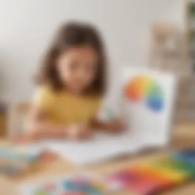 Preschooler engaging in a mindful coloring activity