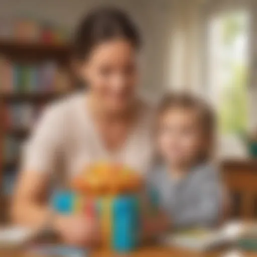 Preschool teacher receiving a personalized gift