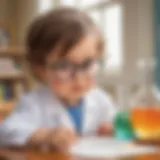 Preschooler Engaged in Science Experiment