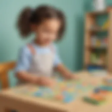 Word Matching Game for Preschoolers Preschooler Engaged in Word Matching Game