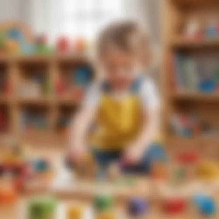 Preschooler Playing with Educational Toys