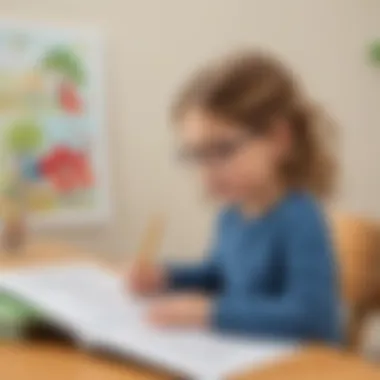 Imaginative Worksheet for Cognitive Growth Preschooler Engaged in Reading Comprehension Task