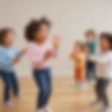 Preschoolers Engaged in Creative Brain Break Activity