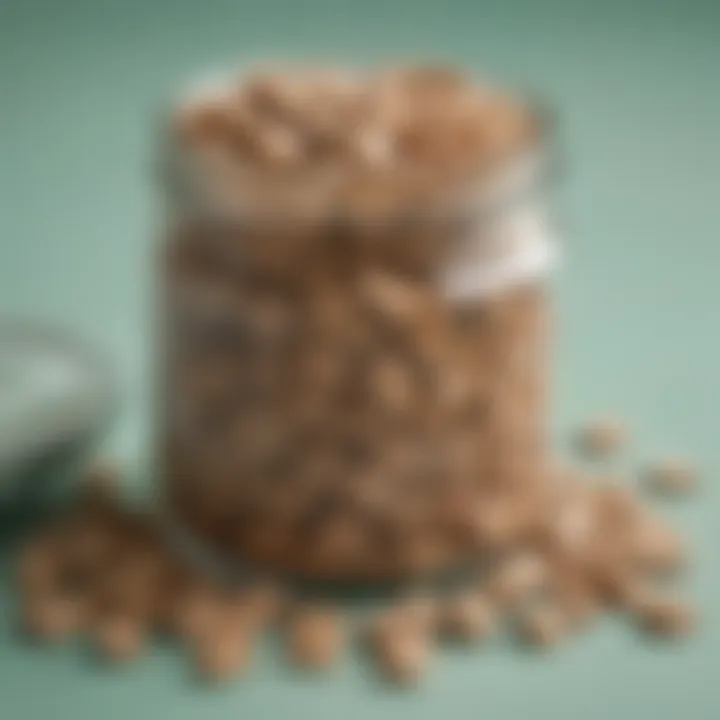 Delicious puppy chow mix in a fancy glass jar