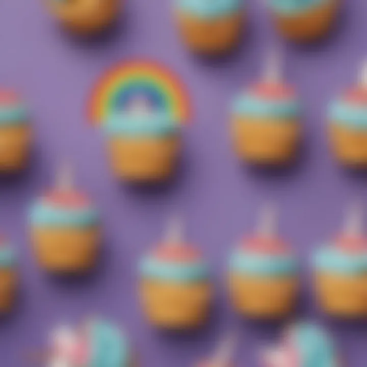 Enchanted Rainbow Cupcake Toppers