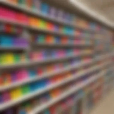 Assorted Rainbow Loom Accessories A vibrant assortment of Rainbow Loom accessories on store shelves
