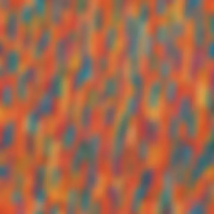 Colorful rainbow popsicle sticks arranged in a creative pattern.