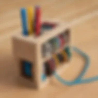 DIY cable holder made from recycled materials