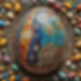 Easter egg mosaic art