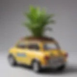 Repurposed toy car turned into a mini plant pot