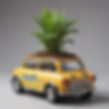Innovative Mini Plant Pot Creation from Toy Car Repurposed toy car turned into a mini plant pot