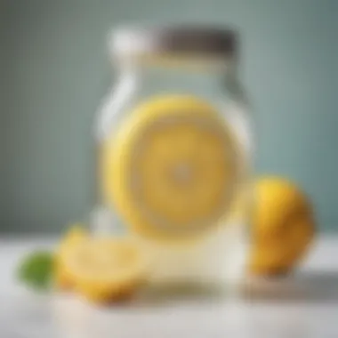 Lemon Freshness Mason jar filled with baking soda and a lemon slice