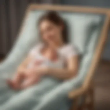 Parent gently rocking baby to sleep in a comfortable chair