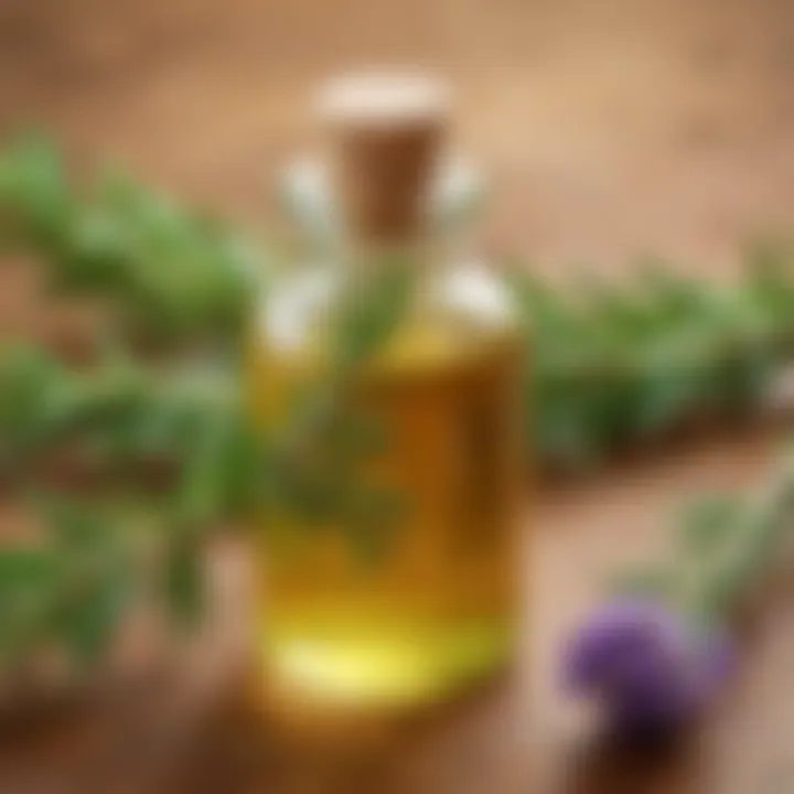 Natural rosemary oil remedy for lice removal