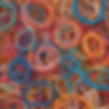 Colorful Assortment of Rubber Bands Rubber bands in various vibrant colors