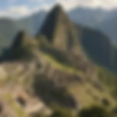 Spiritual Center and Sacred Complex at Machu Picchu Sacred Plaza with Temple of the Sun at Machu Picchu