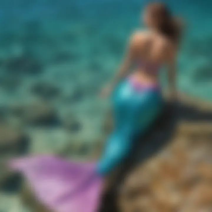 Safety features integrated into mermaid swim tail for worry-free swimming