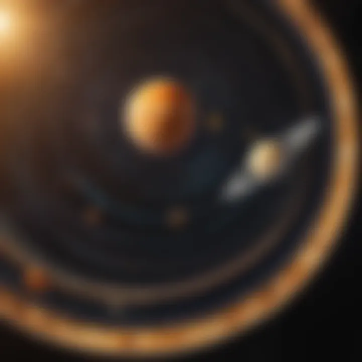 Artistic depiction of the solar system in a unique science fair project