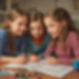 Siblings bonding through a creative project