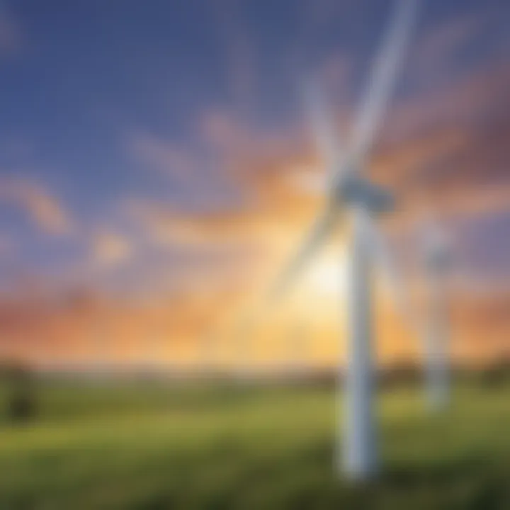 Wind turbine project illustrating renewable energy