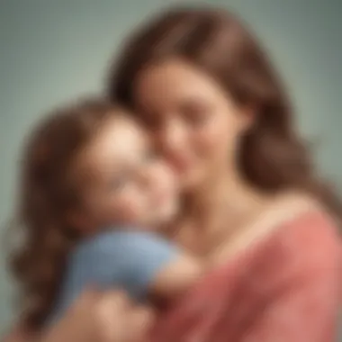 Emotional Mother-Child Embrace Mother and child embracing