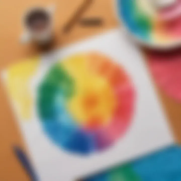 Colorful paper demonstrating chromatography with markers and coffee filters.