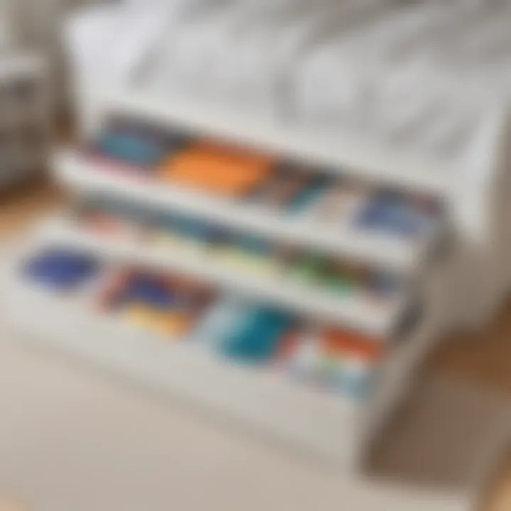 Sleek under-bed play mat storage solution
