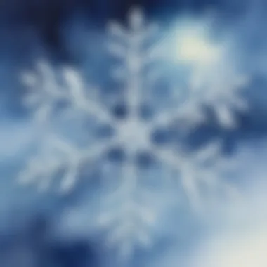 Whimsical Snowflake Watercolor Painting