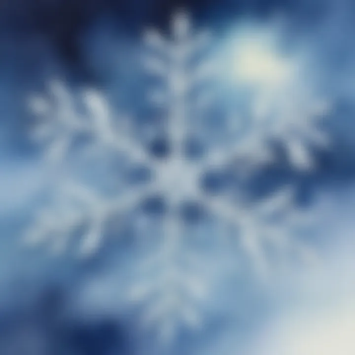 Whimsical Snowflake Watercolor Painting