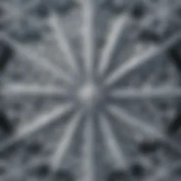 Close-up view of a complex snowflake structure