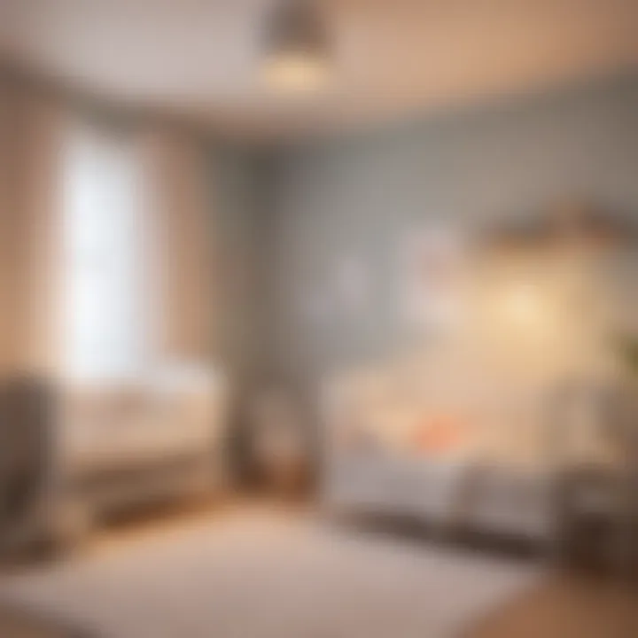 Soft focus image of a cozy nursery environment for optimal sleep ambiance