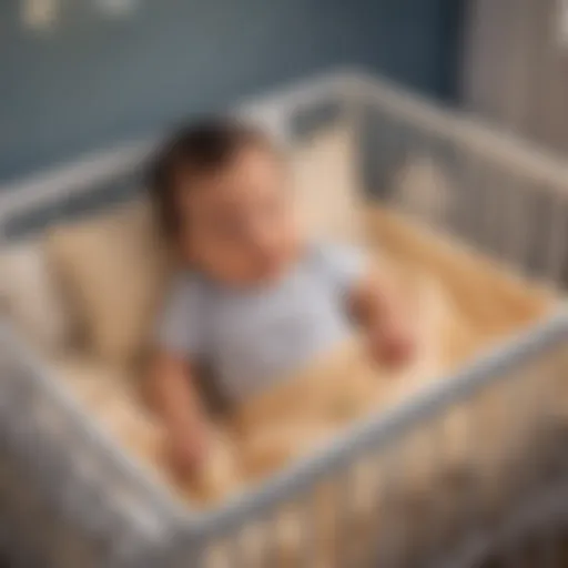 Baby peacefully sleeping in a cozy crib