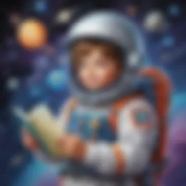 Galactic Explorer Card Space Adventure Birthday Card for 8-Year-Old