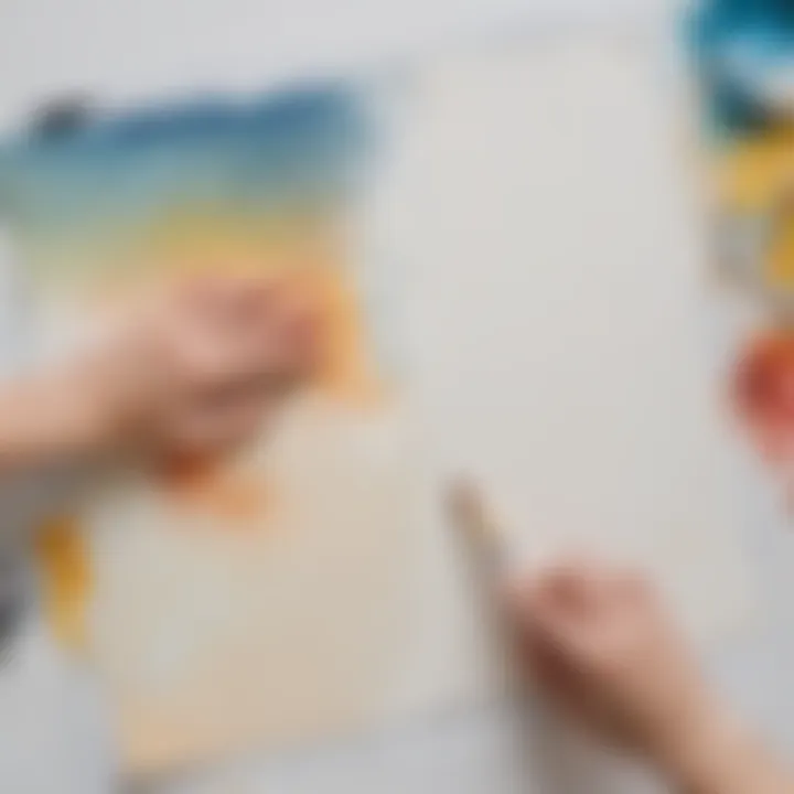 Mess-free painting technique using specialized paper