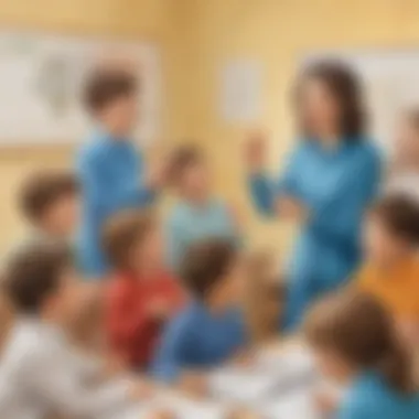 Group of 5-year-olds participating in a speech activity