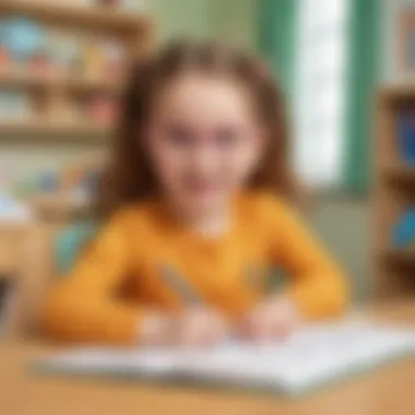 Dynamic Spelling Practice Exercises Illustration of various interactive spelling activities for kindergarten kids