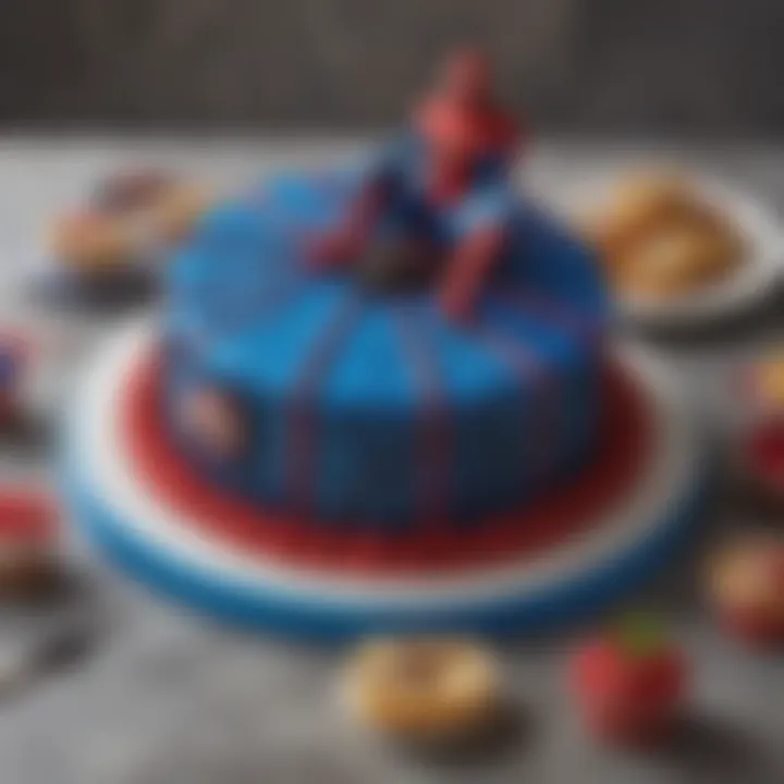Spider-Man themed cake and treats