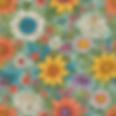 Springtime Floral Patterns Coloring Design