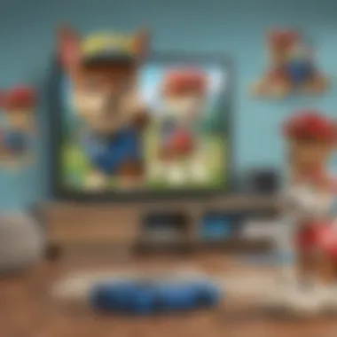 Illustration of various streaming devices with Paw Patrol on their screens