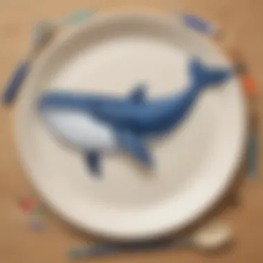 Crafting Supplies for Whale Artwork Materials for paper plate whale craft