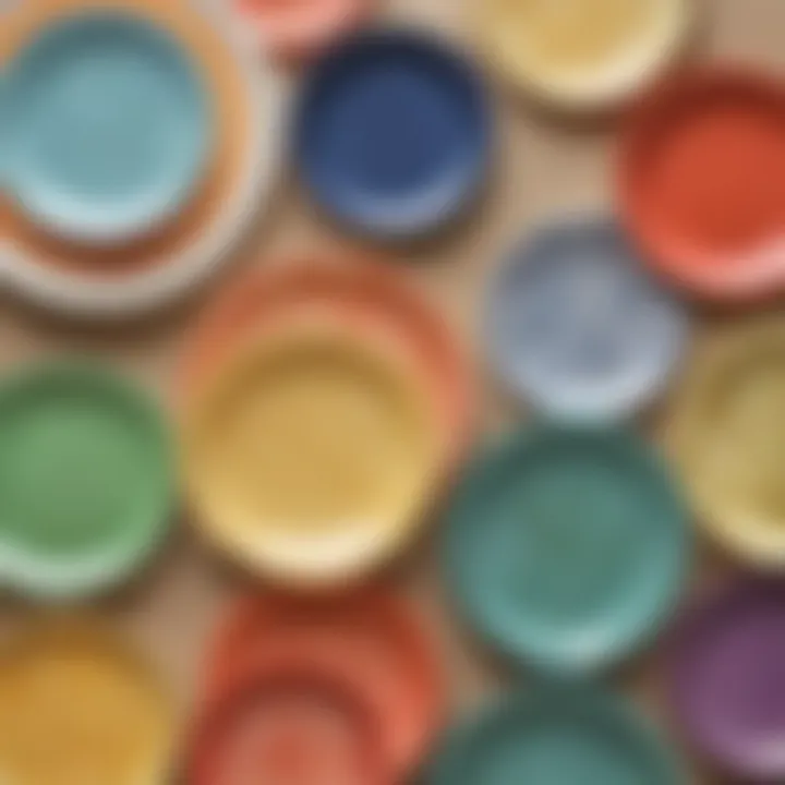 Eco-friendly options of colour paper plates showcasing sustainability