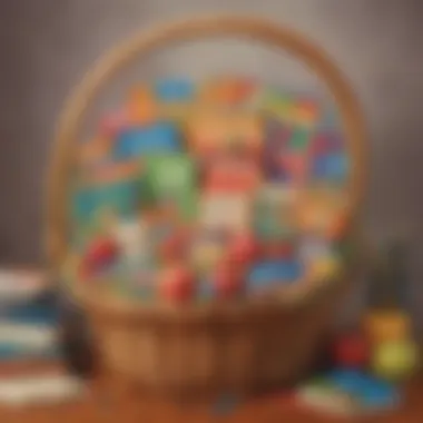 Creative Educational Basket Theme Themed teacher appreciation basket showcasing educational supplies